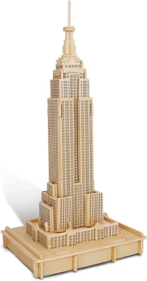 3D Natural The Empire State Building Wood Puzzle - Image 1 of 4