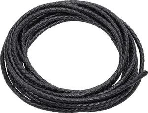 5 iarde cavo in pelle intrecciato cinturino rotondo in pelle 4 mm per fare gioielli cravatta Bolo - Foto 1 di 6