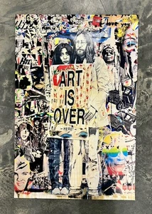 Mr Brainwash Art Is Over Poster Offset Lithograph Print John Lennon, Yoko Ono - Picture 1 of 11