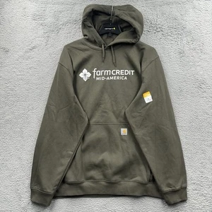Carhartt Hoodie Mens 2XL Green Original Fit Midweight Sweatshirt Company Logo - Picture 1 of 8