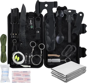 Kit Sopravvivenza 18 in 1 Campeggio, Accessori Di Emergenza, Strumenti Di Soprav - Foto 1 di 12