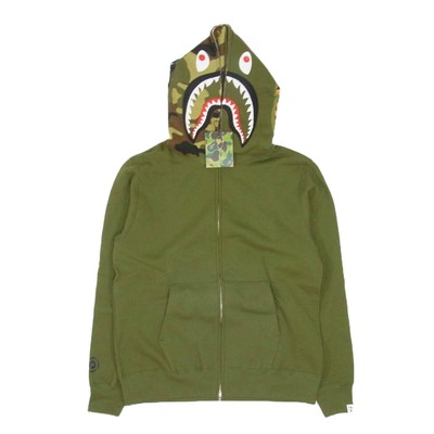 A BATHING APE 1st Camo Shark Full Zip Hoodid XL KHK A BATHING APE 1st Camo Shark Full Zip Hoodid XL KHK