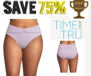 Halter Time and Tru para mujer talla 2X 20W-22W lavanda texturizado SOLO PARTE INFERIOR NUEVO CON ETIQUETAS - Imagen 1 de 19