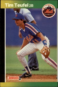 1989 Donruss #507 Tim Teufel New York Mets MLB Baseball Card NM