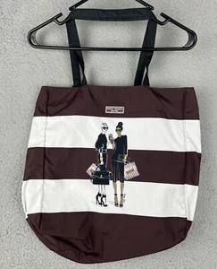 Bolso de Mano Henri Bendel Marrón Rayas Uptown Niñas Compras Ciudad de Nueva York Nueva York - Imagen 1 de 16