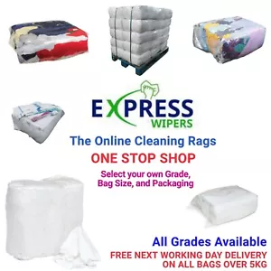 More details for cleaning rags / wipers / cloths - one stop shop - select your grade &amp; bag size