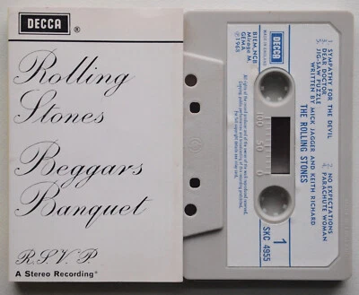 ROLLING STONES - BEGGARS BANQUET (DECCA SKC4955) EARLY UK CASSETTE TAPE - Image 1 of 4
