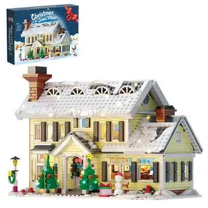 1156 PCS MOC Christmas Snow Village Winter Snow House Building Block with Light - Picture 1 of 6