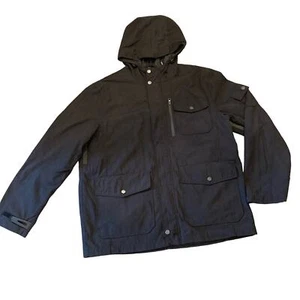 Black Rivet Black Hooded Cargo Breathable Jacket Size L - Picture 1 of 12