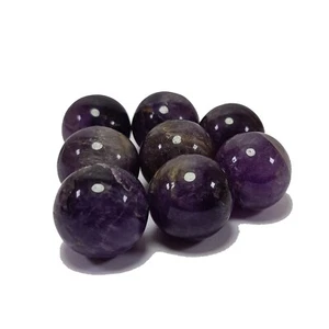 8 Piezas Esfera Amatista Natural Cuarzo Cristal Esfera Bola Cristal Curación (25MM) - Imagen 1 de 7