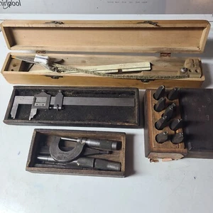 Antique Tools From Estate Brown Sharpe KE Greenfield Steel Old Stuff - Picture 1 of 6