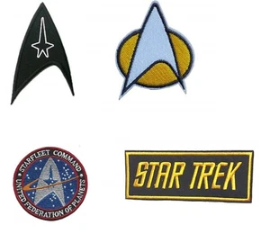 Star Trek Insignia logo communicator spock kirk picard TOS Embroidered Iron On - Picture 1 of 15