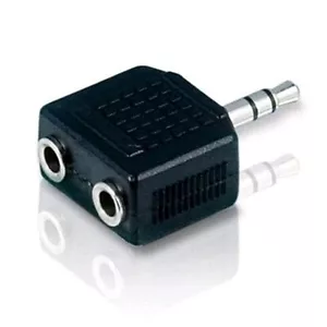 1 PIEZA - 3.5mm ESTÉREO MACHO ENCHUFE A 2 x 3.5mm ADAPTADOR DE CONECTORES ESTÉREO #MA80/12-7595 - Imagen 1 de 2