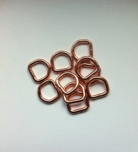 5 anillos en D oro rosa 1/2" aprox. 13 mm - Imagen 1 de 1