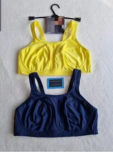NEW EX M*S 2 PACK NON WIRED MULTIWAY STRAP HIGH IMPACT SPORTS BRAS SIZE 40B - Picture 1 of 5