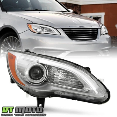 For 2011-2014 Chrysler 200 w/LED DRL Chrome Projector Headlight Passenger Right - Изображение 1 из 4
