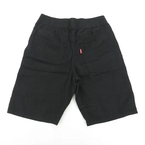 Pantalones cortos de cintura elástica negros Levi's para niños medianos nuevos con etiquetas $42 - Imagen 1 de 4