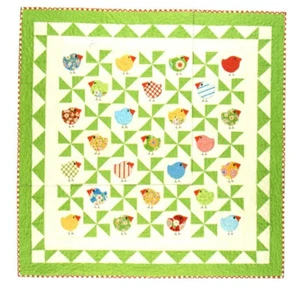 Chubby Chicks Wall Quilt Pattern Primitive Country Folk Art Chickens Farm - Picture 1 of 2