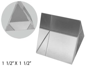 1.5" X 1.5" Optical Glass Triangular Prism For Educational Or Photography Use, T - Picture 1 of 2