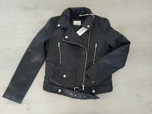 Women's EACH x OTHER Real Sheep Nappa Leather Black Color Size M - BNWT - Picture 1 of 10