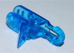 10 Blue Transparent Plastic Badge Clips for making Dummy Clips/Straps, ETC - Picture 1 of 3