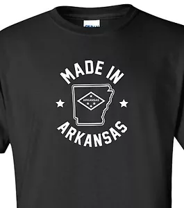 "Made in Arkansas" T-Shirt Gr. S-4XL Natural State Little Rock Born Home Love - Bild 1 von 7