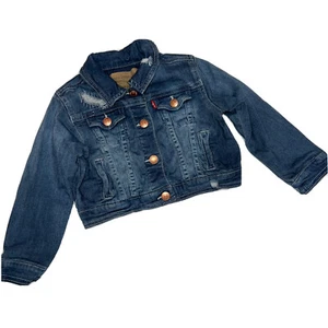 Chaqueta vaquera Levi Strauss 24 meses azul envejecido niña niño a presión - Imagen 1 de 17