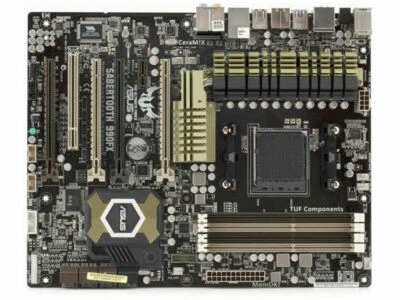 ASUS SABERTOOTH 990FX Socket AM3+ DDR3 AMD 990FX USB3.0 SATA ATX Motherboard - Image 1 of 3