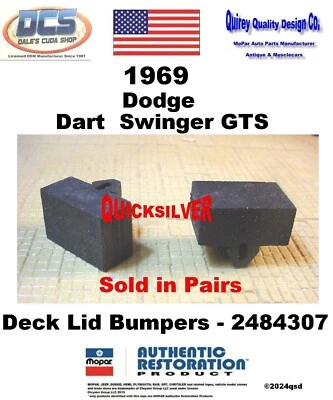Dodge Dart GTS 1969 Swinger cubierta tapa parachoques 2484307 nuevo MoPar EE. UU. Foto 1 de 2
