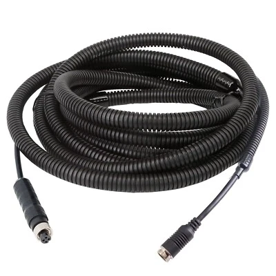 4 Pin Aviation Extension Cable Backup Camera Cable with Corrugated Tube Cover - Image 1 of 4