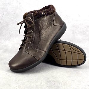 Abeo Women’s Elda Bootie Size 7 Ankle Boot Leather Brown Upper Rubber Sole - Picture 1 of 9