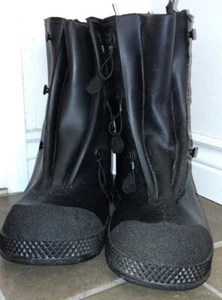 north Mens Rain Galoshes Overshoes Boots Black Rubber Sz 11 13 - Picture 1 of 6