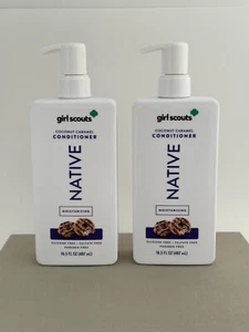 Lot of 2 NATIVE Girl Scouts Coconut Caramel Moisturizing Conditioner 16.5 fl oz - Picture 1 of 3