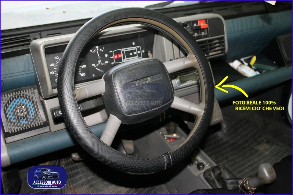 Skin-cover Coprivolante Elasticizzato Nero 35-37 cm Tuning Auto sterzo Lampa