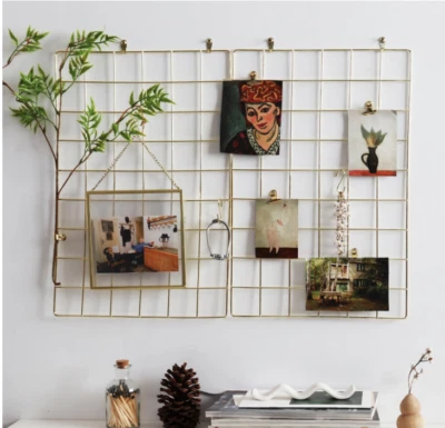 2 Stück Wandgitter Memoboard Multifunktionale Gitterwand 44 cm x 30 Fotowand DIY - Bild 1 von 4