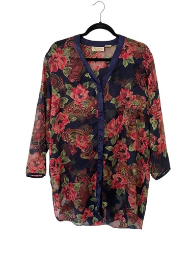 UNDERCOVER Camicia vintage Y2K Victorias Secret G Label abito da notte floreale taglia S Petite