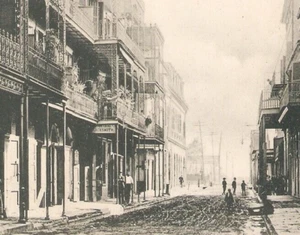 French Quarter St Peter Street 1905 Tuck Postcard New Orleans - Picture 1 of 3