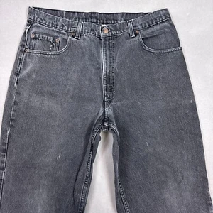 Levis Jeans Mens 38x30 Black 560 USA Made Loose Tapered Dark Wash Baggy Pants - Picture 1 of 20