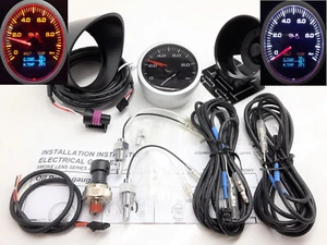 RSR Öldruck Anzeige 4 in 1 klar Öltemperatur Wassertemperatur 60mm Instrument TT - Picture 1 of 9