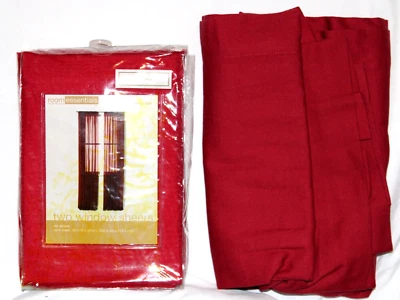 New Room Essentials Sheer Red Curtains 2 Per Pkg 1 Opened 4 Sheer Curtains Total - Image 1 of 3