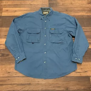 Men's Remington Vintage Blue Long Sleeve Button Down Shirt Size M - Picture 1 of 9
