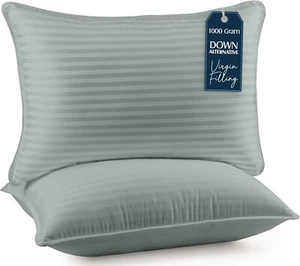 Queen Size Cooling Pillows, Set of 2, for Back/Stomach/Side Sleepers,Light Grey - Picture 1 of 9