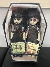 Living Dead Dolls Jack And Jill BLOODY GLOWING VARIANT Black & White MEZCO