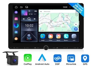 Android 14 3+32 10.1" Car Stereo Wireless CarPlay GPS Navigation Radio 2 DIN DSP - Picture 1 of 22
