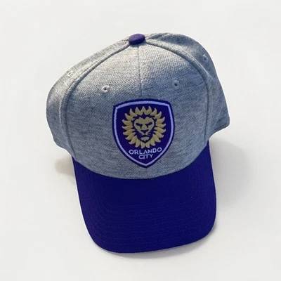 Gorra de béisbol estructurada ajustada gris y púrpura Orlando City SC Adidas - ¡Nueva! Foto 1 de 4
