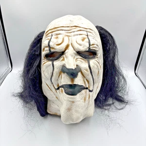 Spaventoso Halloween Clown Maschera con Capelli Neri per Adulti Horror Costume Lattice - Foto 1 di 5
