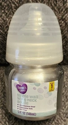 Biberón de acero inoxidable con cuello ancho de pared única de 5 OZ de 0+ meses a elección de los padres Foto 1 de 4