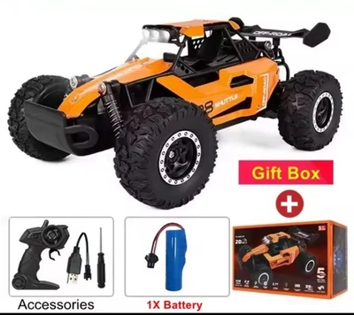 New RC Car 1:16 2WD with LED Light 2.4G 20KM/H High Speed Off-Road Climbing - Bild 1 von 4
