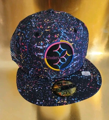 Pittsburgh Steelers New Era NFL Crucial Catch Size 7 1/2 Fitted 59Fifty Hat - Image 1 of 4