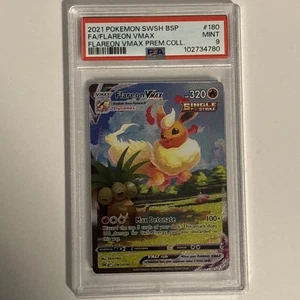 PSA 9 2021 POKEMON SWSH BLACK STAR PROMO #180 FA/FLAREON VMAX FLAREON VMAX PREM. - Bild 1 von 2